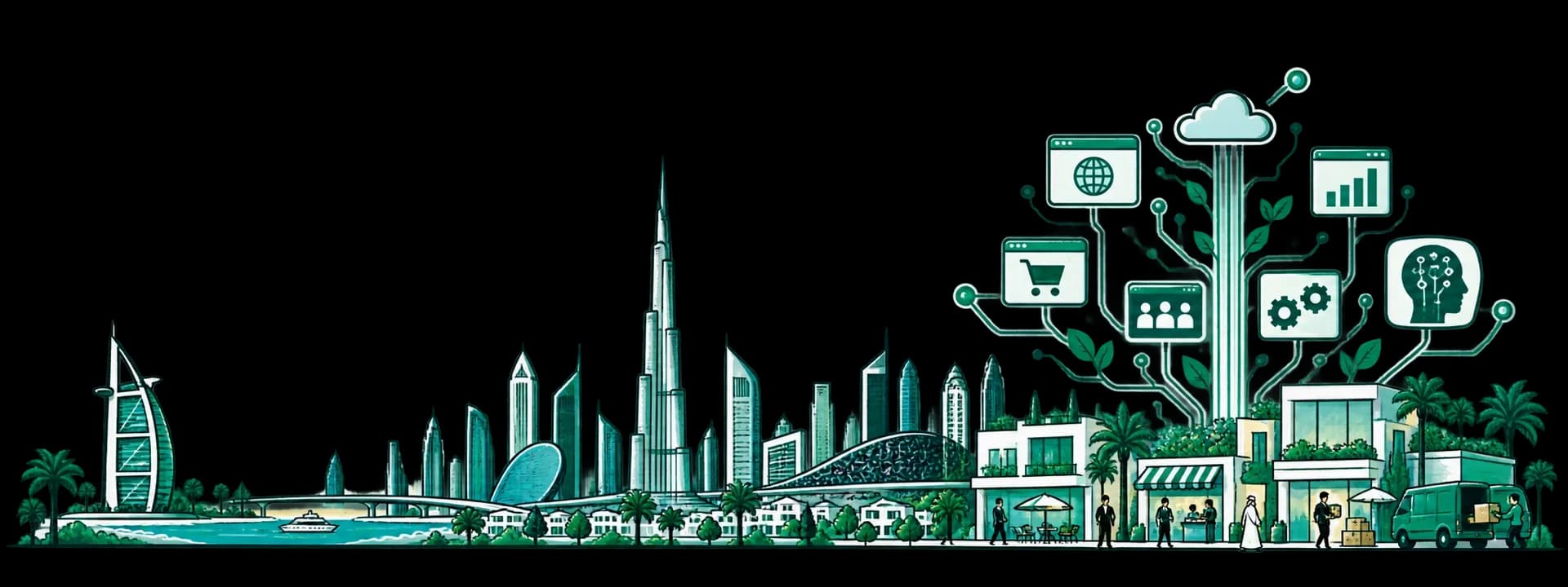 Connected digital business ecosystem across Dubai and the UAE