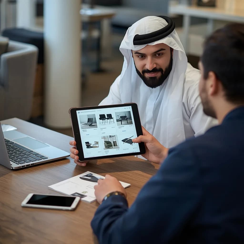 Digital Product Catalogues for UAE Sales Teams editorial illustration for UAE businesses