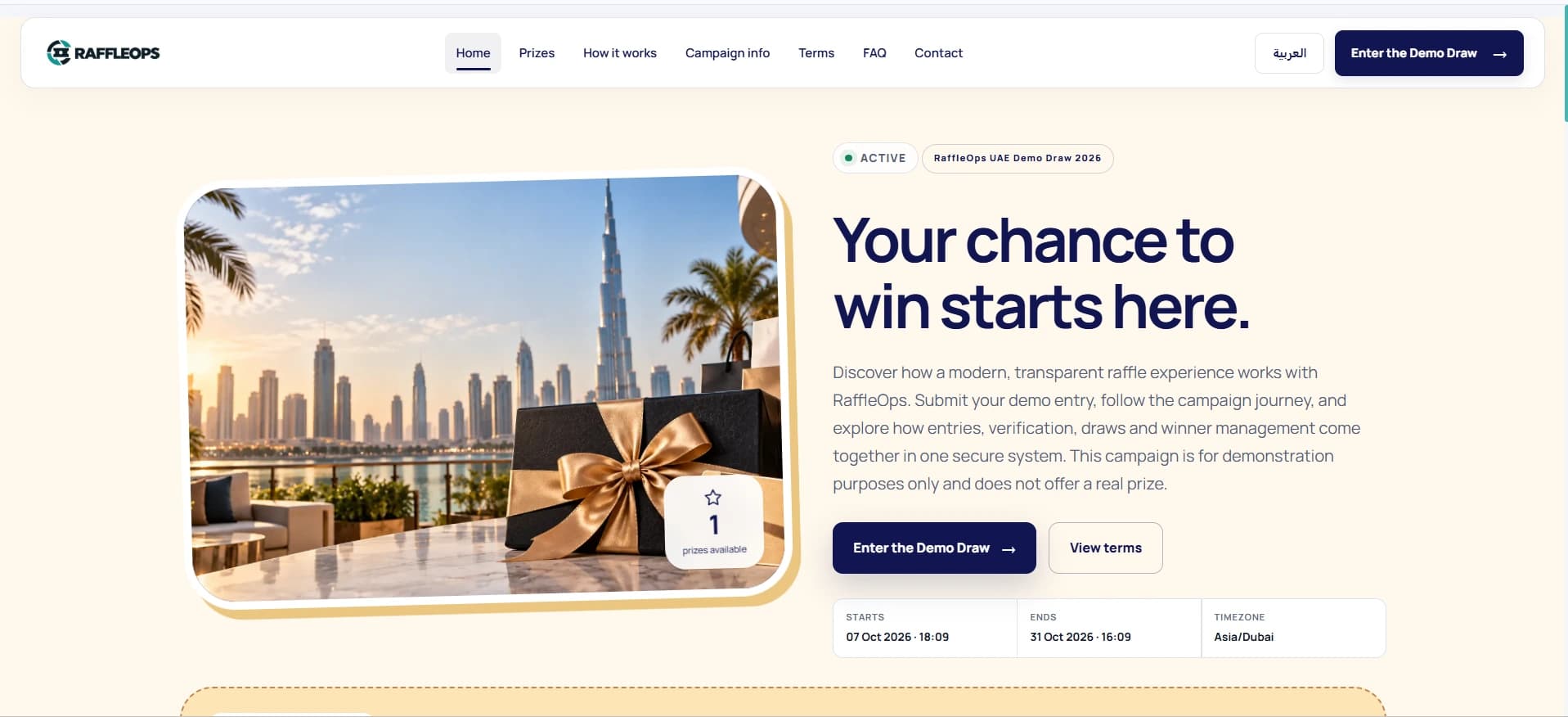 Your branded campaign page