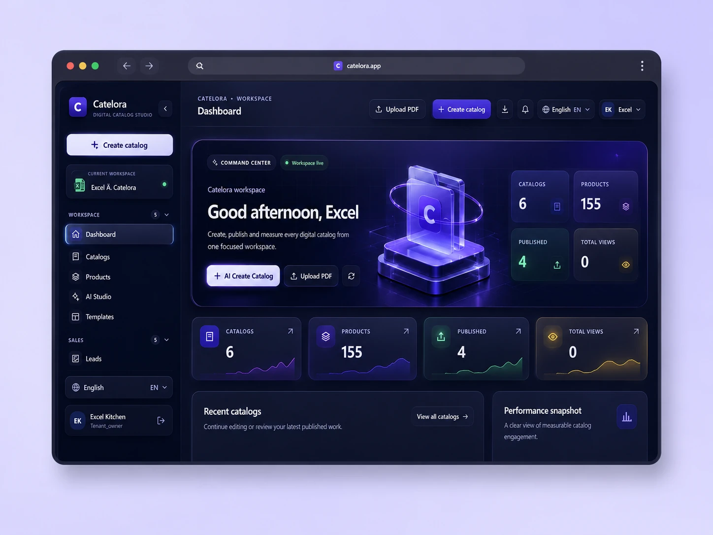 Catelora dashboard