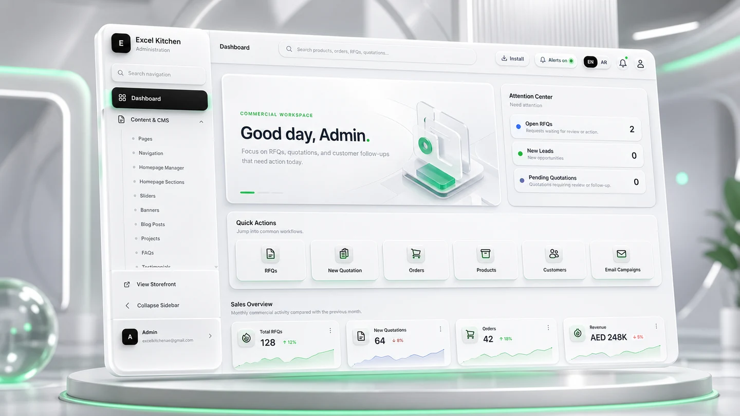 KitchenBridge dashboard